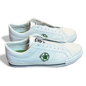 Converse One Star Pro Monster Airbrush Skateboarding Shoes Men's 10 White